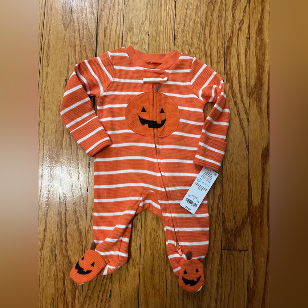 Baby Carter's Halloween Footed‎ Pajamas- Size Newborn- NWT
